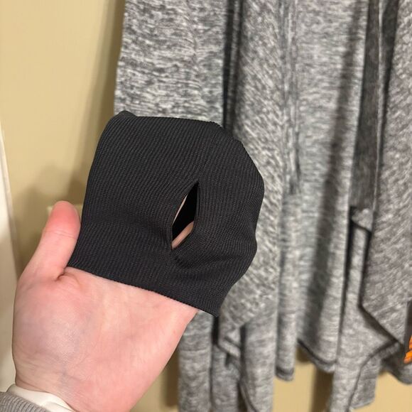 RBX Active Cardigan Heather Gray Black Long Sleeve Thumb Hole Large NWT - Picture 2 of 7